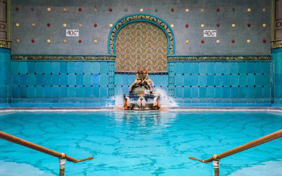 The interior of Gellért Thermal Bath, Budapest