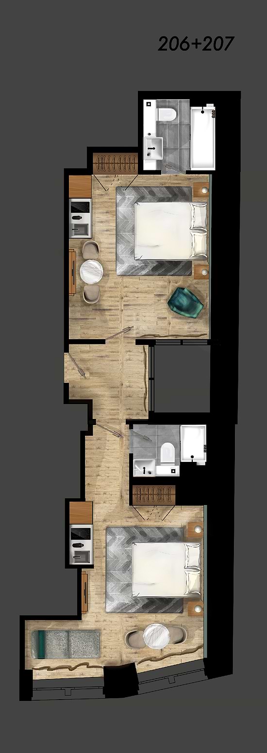 Family Apartment (5 PAX) - Layout