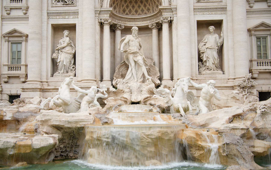 The Trevi Fountain feels uniquely magical in winter.