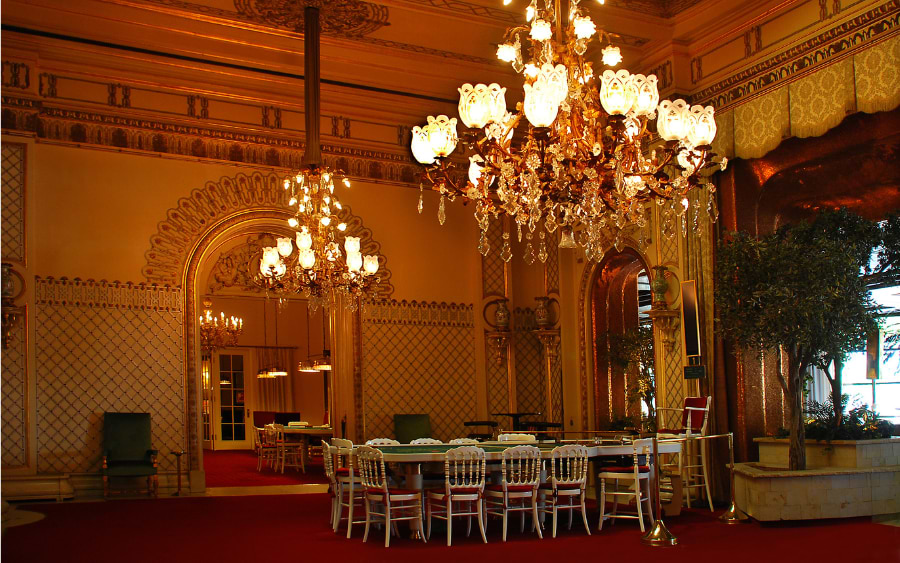 The interior of the Kurhaus building housing the famous Casino Baden-Baden