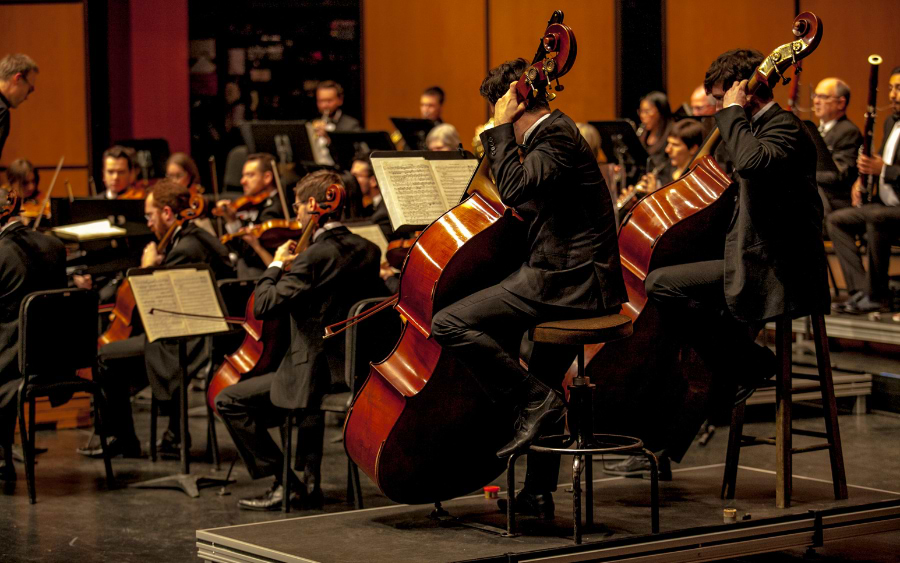 Musicians performing a Mozart concert in Salzburg