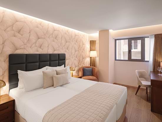 Contemporary interior of Standard Room at Leonardo Hotel Athens City Center