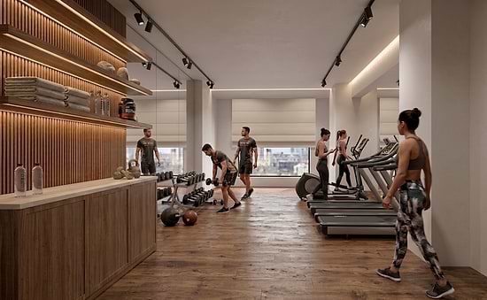 Modern gym at Leonardo Boutique Hotel Venetian Nicosia with cardio and strength equipment.