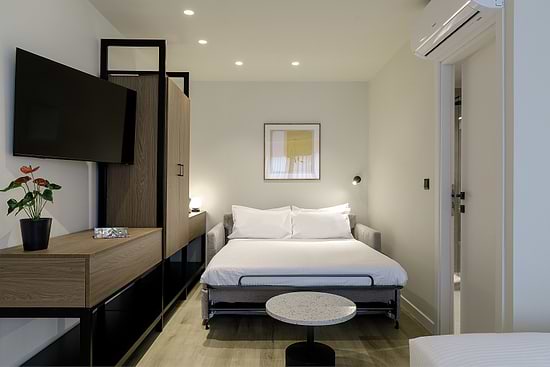 Plaka Superior Studio with Sofa Bed - Bedroom