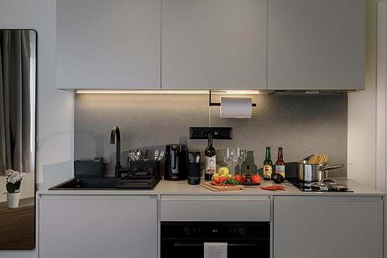 Plaka Superior Studio with Sofa Bed - Kitchen