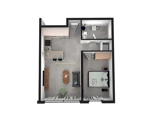 One Bedroom Apartment - Layout