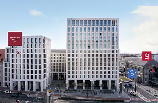 Leonardo Royal Hotel Nürnberg - informacje o wyglądzie zewnętrznym i parkingu