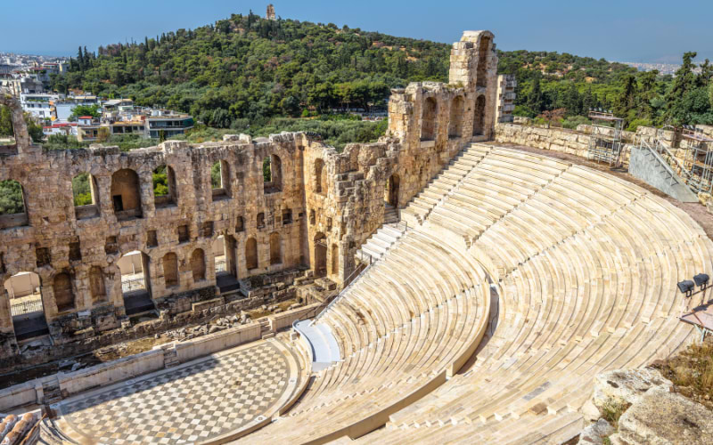 Open-Air-Show im Odeon des Herodes Atticus, Athen, Griechenland