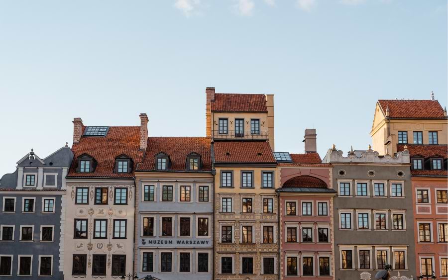 Architecture of Old Town, Poland, Warsaw