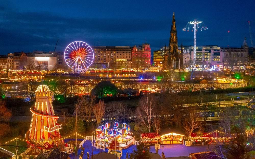 East Princes Street Gardens Christmas Market in Edinburgh