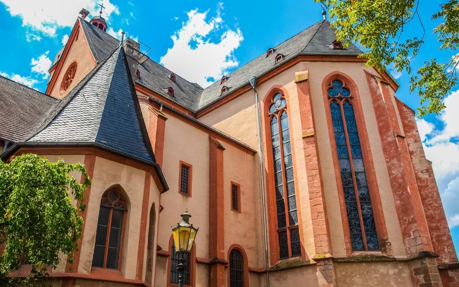 Chagall’s Blue Windows at St. Stephan’s Church in Mainz, Germany