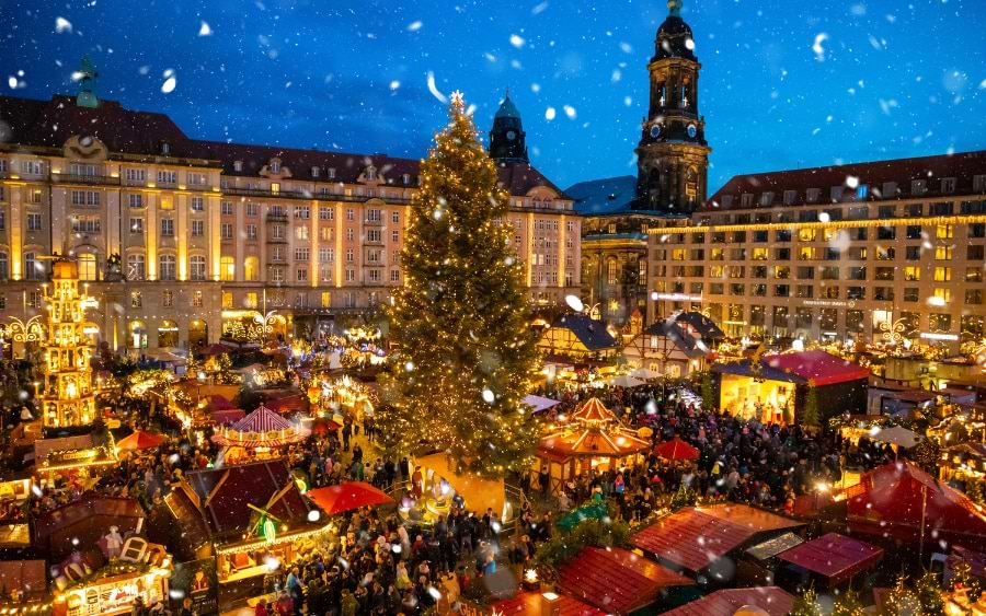One of Germany’s oldest Christmas markets - the Striezelmarkt in Dresden
