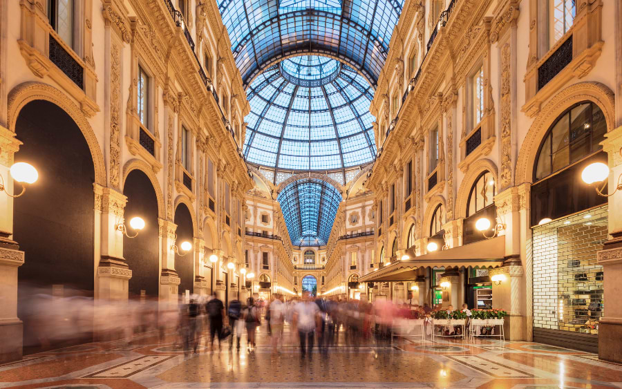 Lux interior of the Galleria Vittorio Emanuele II, Milan