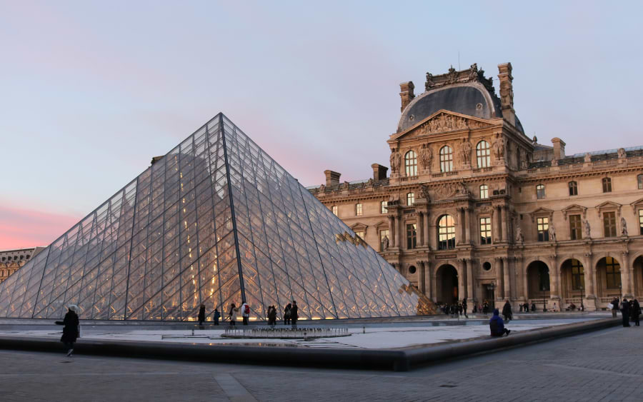 Panoramic view of the Louvre Museum, Paris