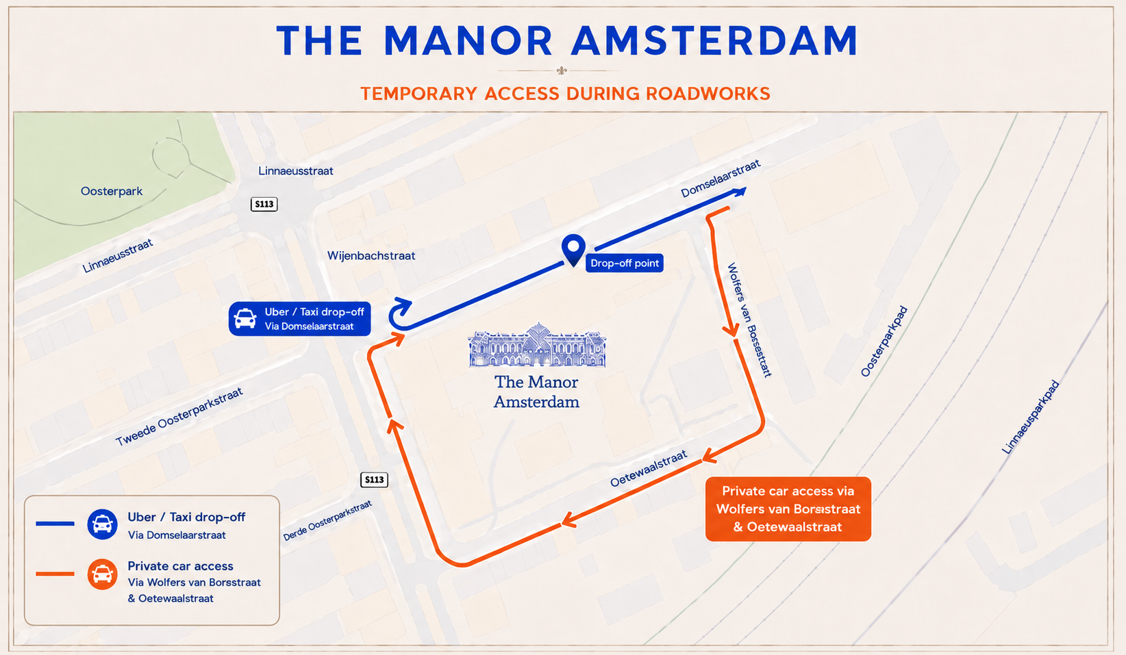 The Manor Directions During Renovation