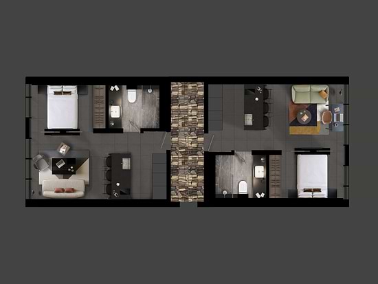 Two Bedroom Family Apartment - Layout