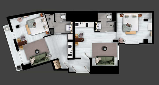 Family Two Bedroom Apartment - Layout