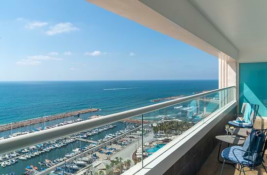 Herods Tel Aviv Hotel - The suite's balcony overlooking the Marina