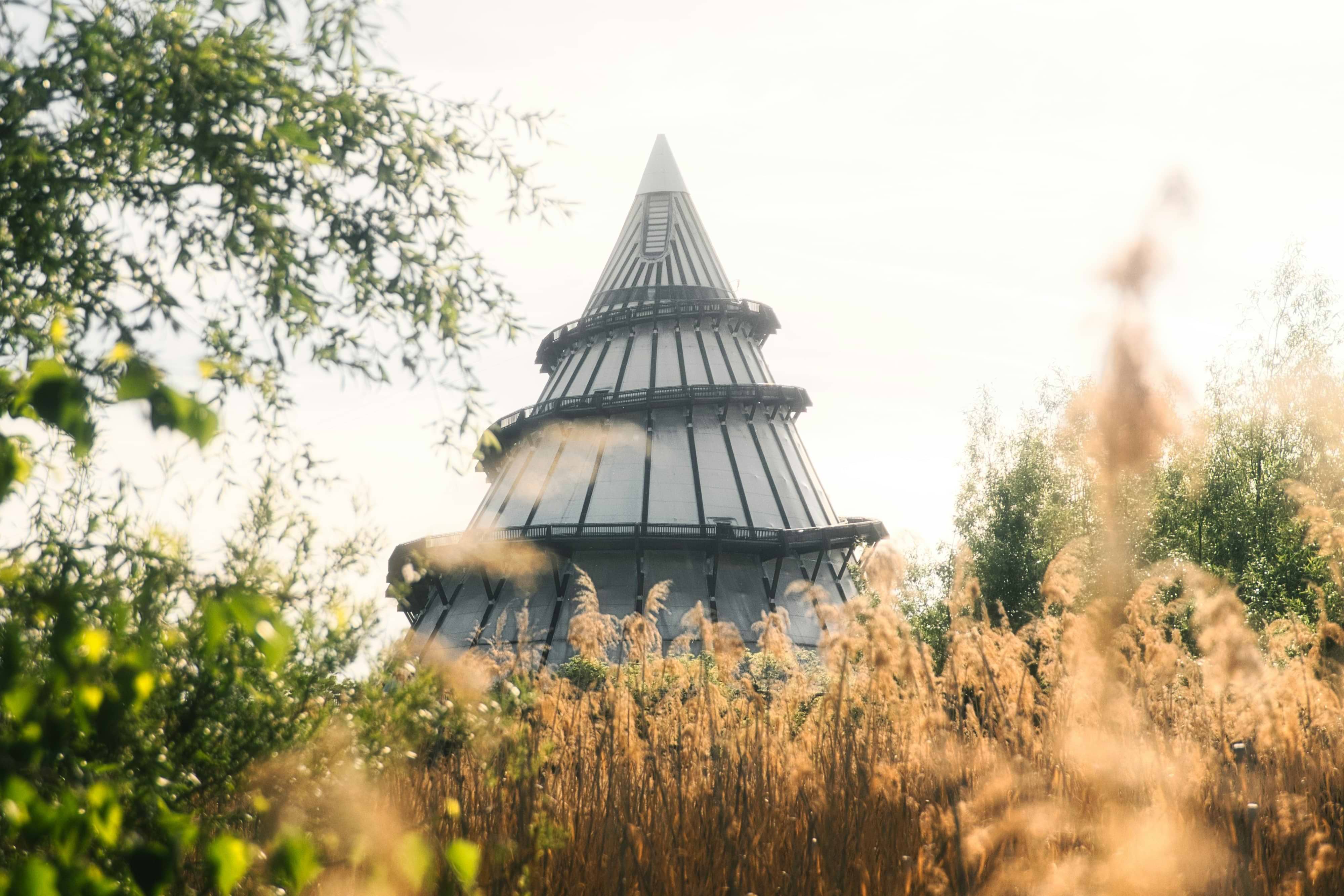 Elbauenpark and Millennium Tower, Magdeburg, Germany