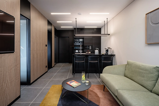 One Bedroom Suite - Sitting Area and Kitchen