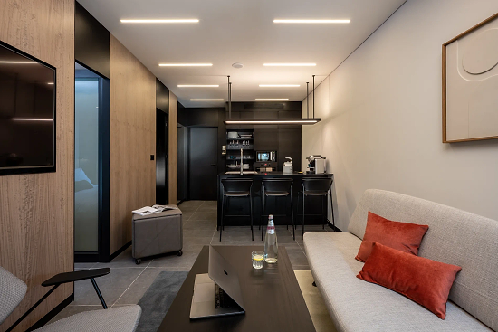 Two Bedroom Family Apartment - Sitting Area and Kitchen