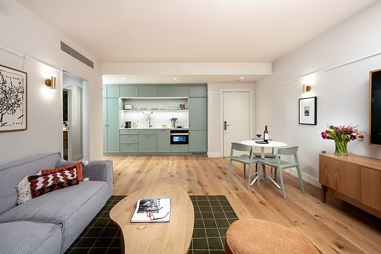 One Bedroom with Balcony - Sitting area and Kitchenette