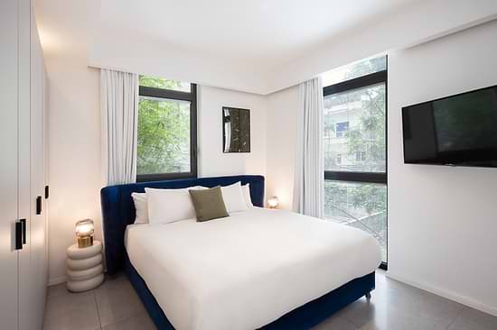 Two Bedroom Apartment with Balcony - Bedroom