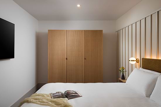 Studio with Sofa Bed - Bed and Closet