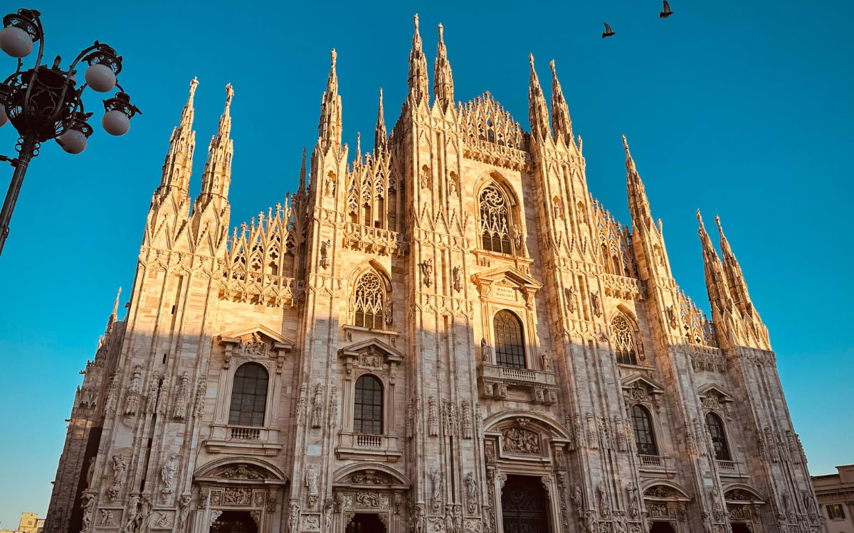 Mailänder Dom bei Sonnenuntergang