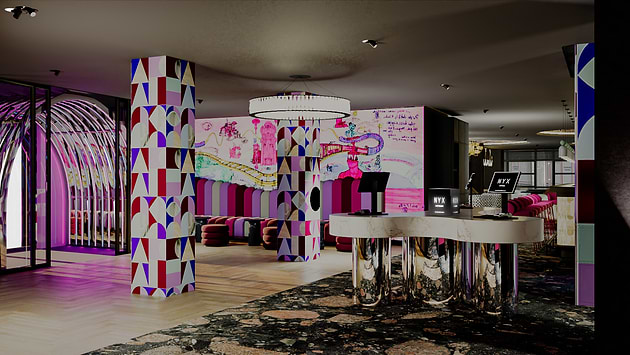 فندق NYX أمستردام ساحة رامبرانت - تصور مبدئي للردهة