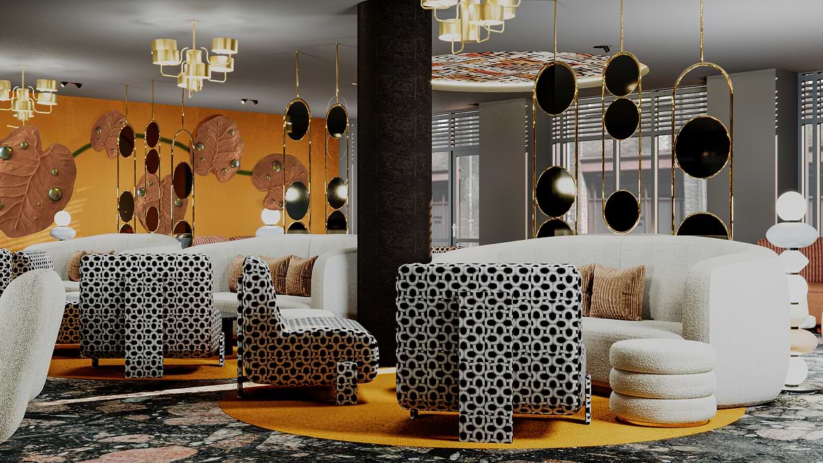 NYX Hotel Amsterdam Rembrandt Square - Concept rendering of the bar