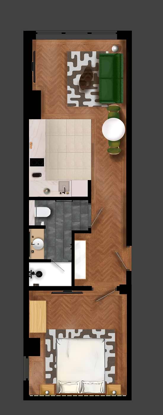 One Bedroom Apartment - Layout