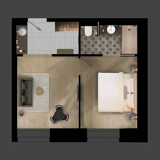 One Bedroom Apartment - Layout