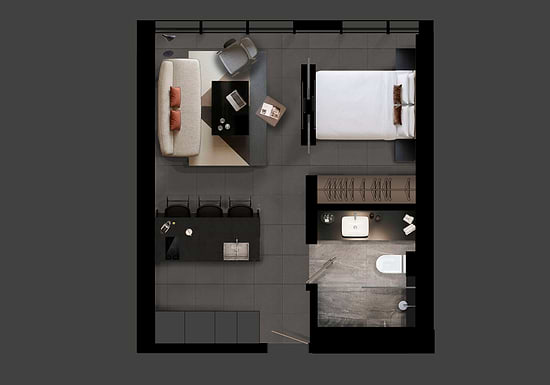 One Bedroom Suite with Sofa Bed - Layout