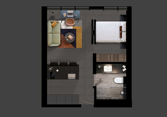 One Bedroom Suite - Layout