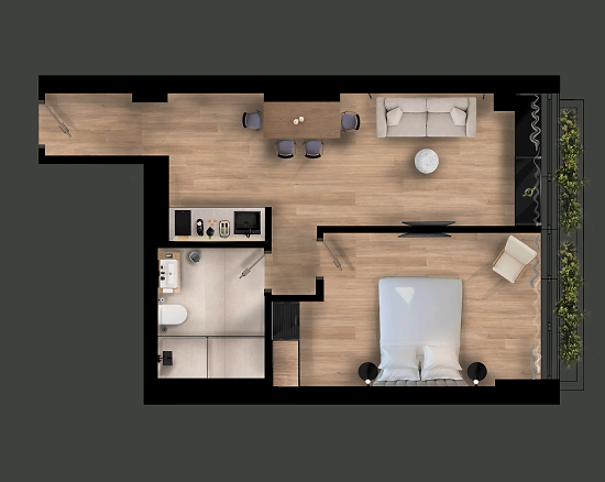 Plaka One Bedroom Suite - Layout