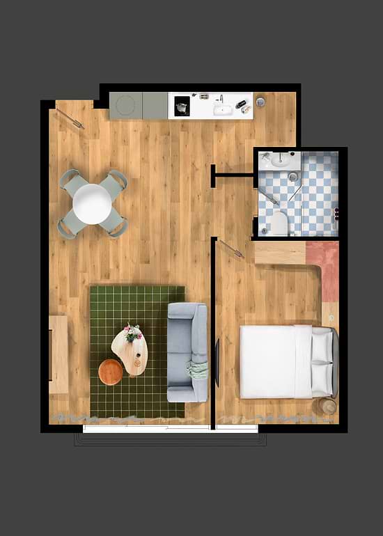 One Bedroom - Layout