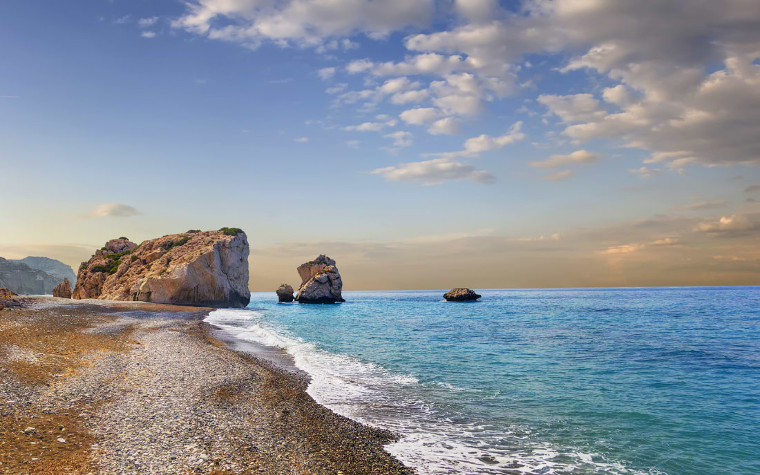 Aphrodite's Rock (Petra tou Romiou) near Paphos, Cyprus – a romantic landmark and best place to visit in Paphos for couples
