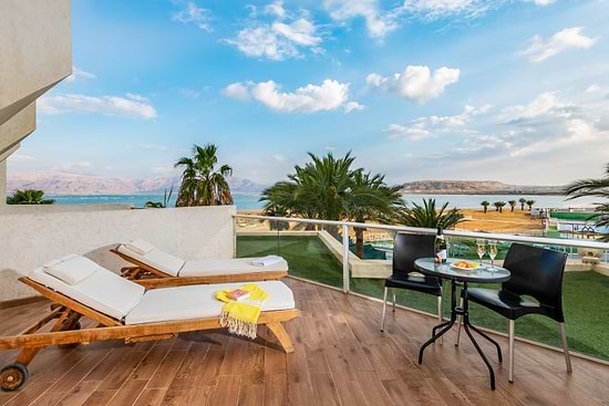 Leonardo Club Dead Sea - Sun Loungers on the Terrace