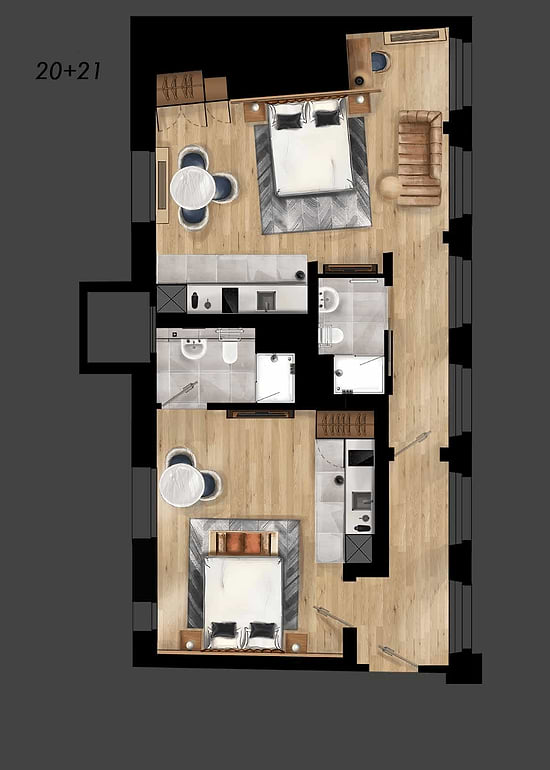 Family Apartment (5 PAX) - Layout