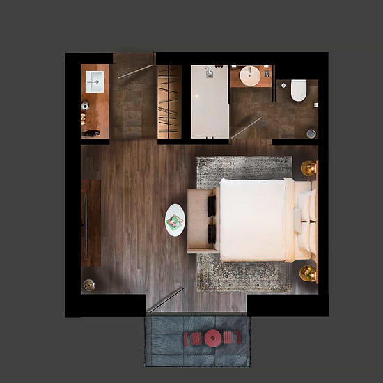 Studio Apartment - Layout