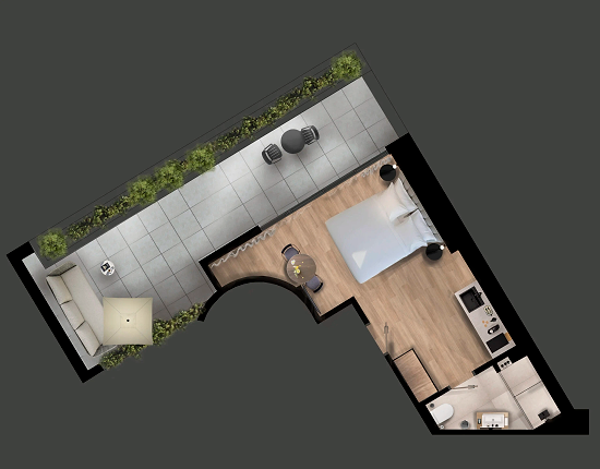 Plaka Balcony Studio - Layout