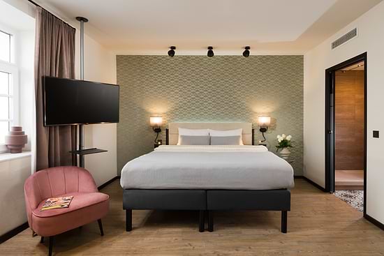 Studio Apartment with Sofa Bed - Bed